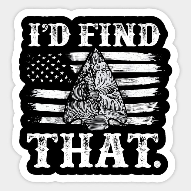 Funny Arrowhead Collecting Vintage Look Gifts Sticker by MarkusShirts